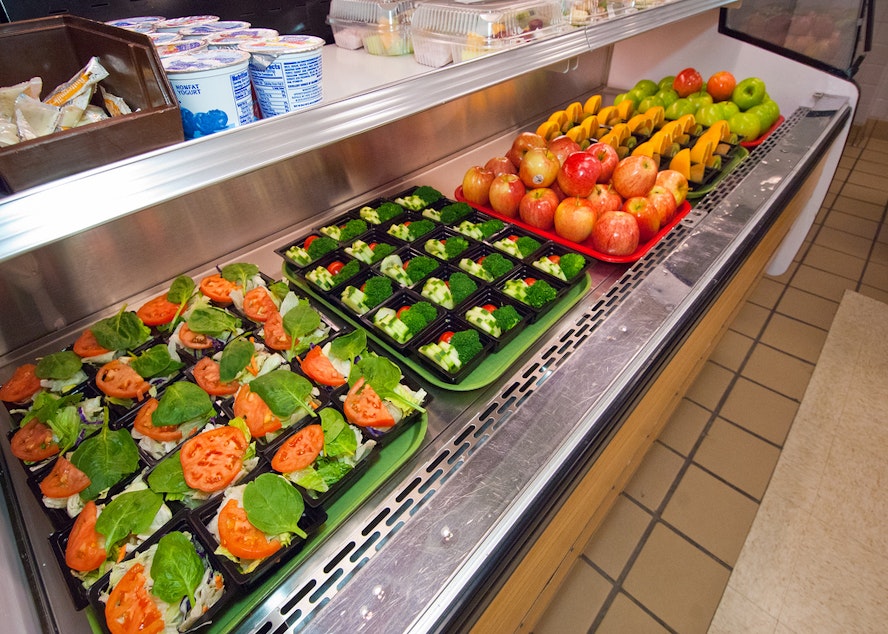 caption: School lunch.