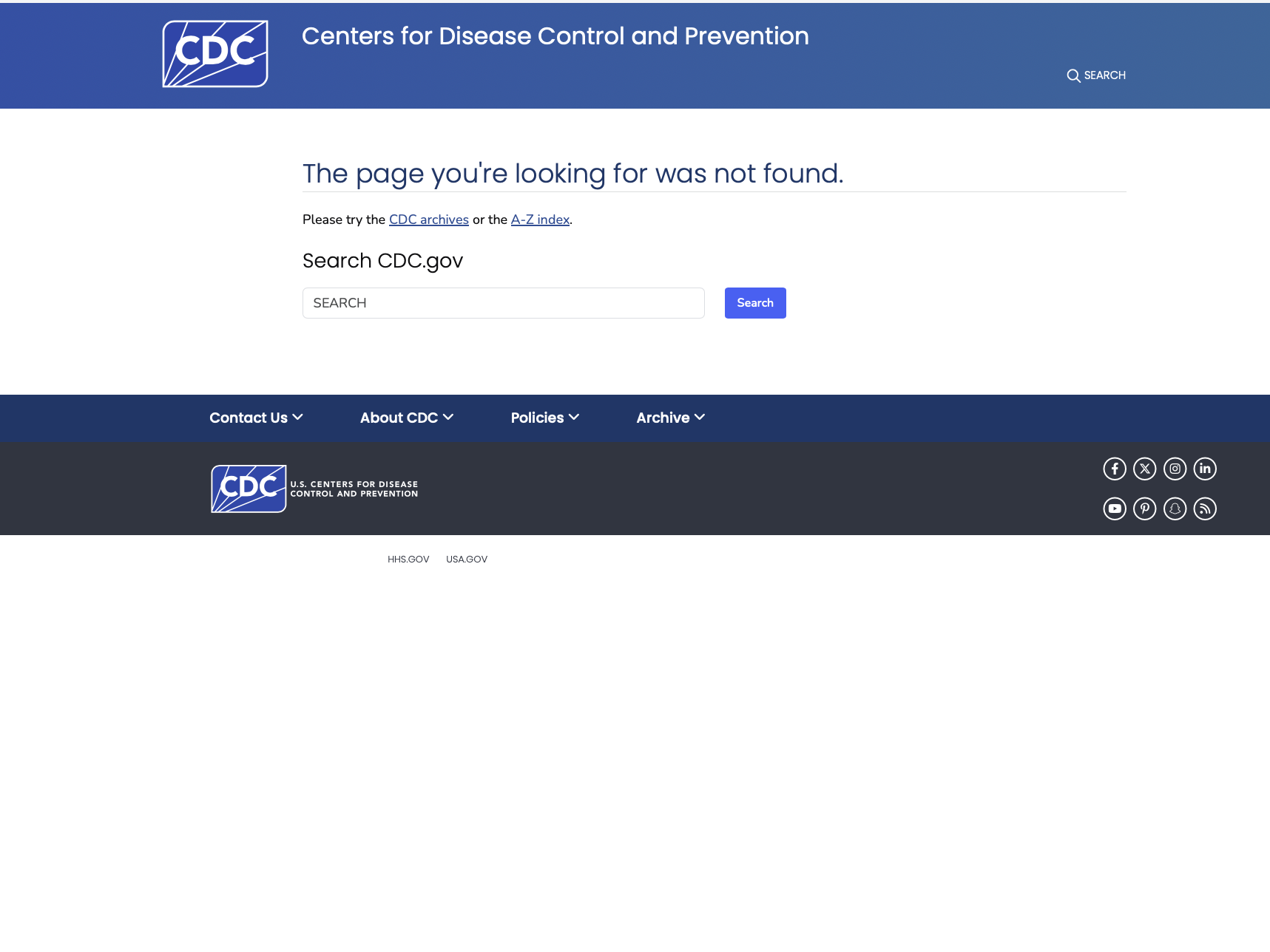 caption: Webpages at the CDC and other health agencies went down on Friday.