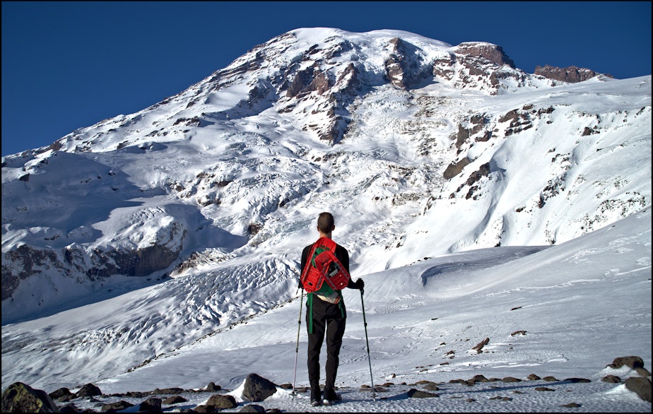 caption: A cell phone tower at Paradise could bring coverage to much-visited parts of Mount Rainier National Park.