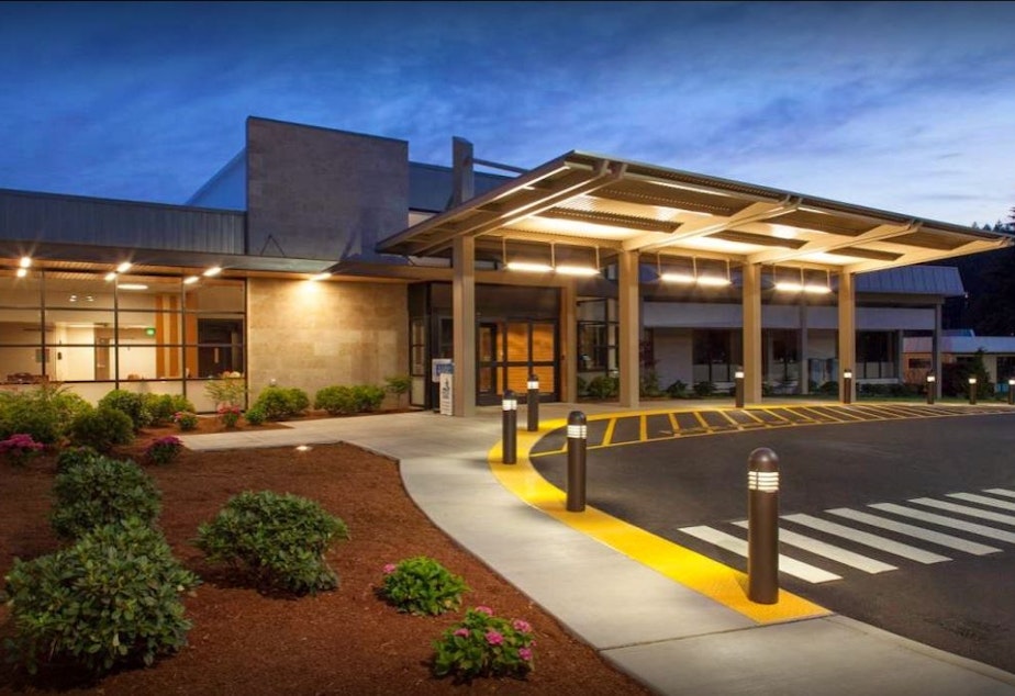 caption: Mason General Hospital in Shelton, Washington, where an adult with developmental disabilities was admitted to the ER, despite not being sick. He had nowhere to go, and ended up living in the hospital for three weeks.