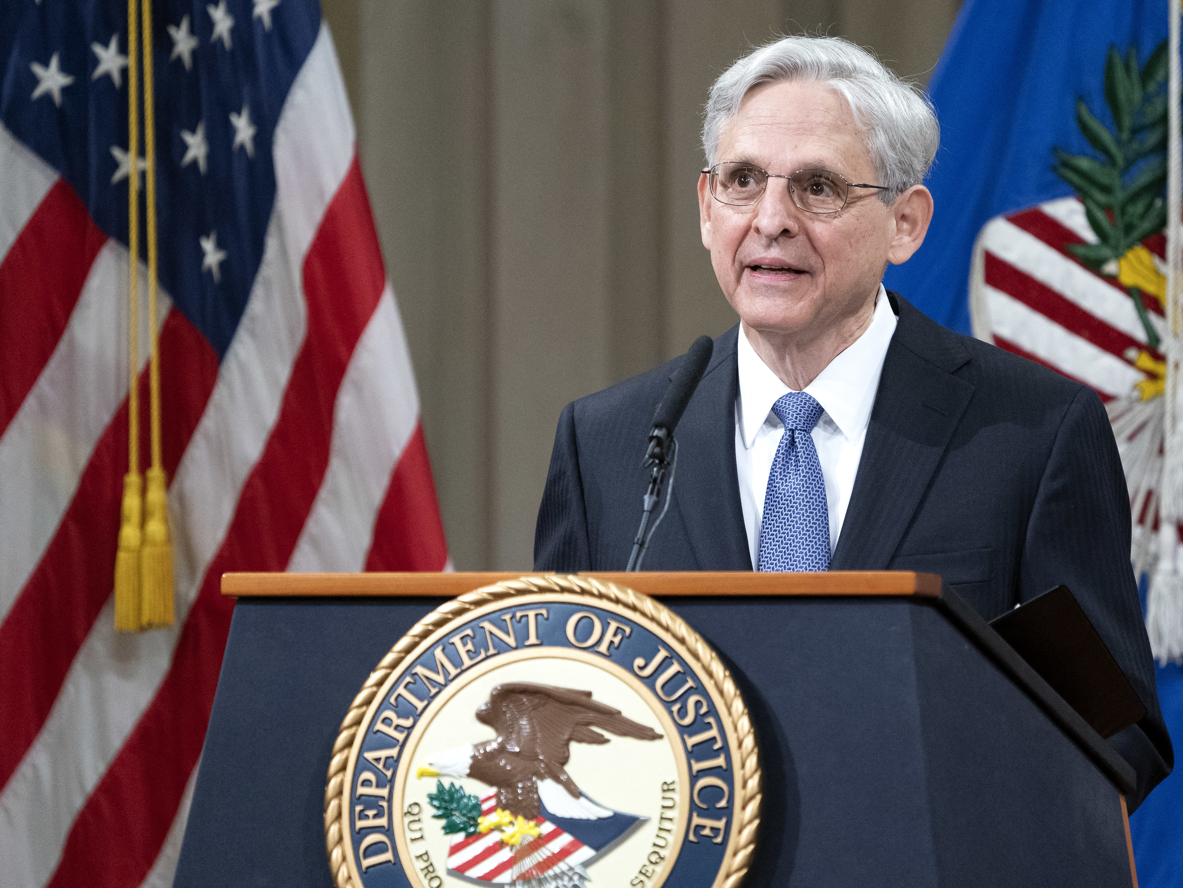 caption: Attorney General Merrick Garland, pictured on March 11, said Friday the Justice Department will continue its effort to deter and punish coronavirus-related fraud.