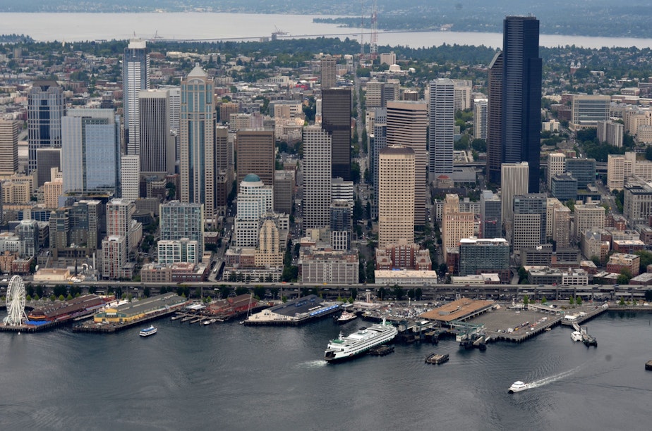 caption: What's to become of the waterfront when the viaduct comes down? Apparently, we're going to have to do without a barge pool.