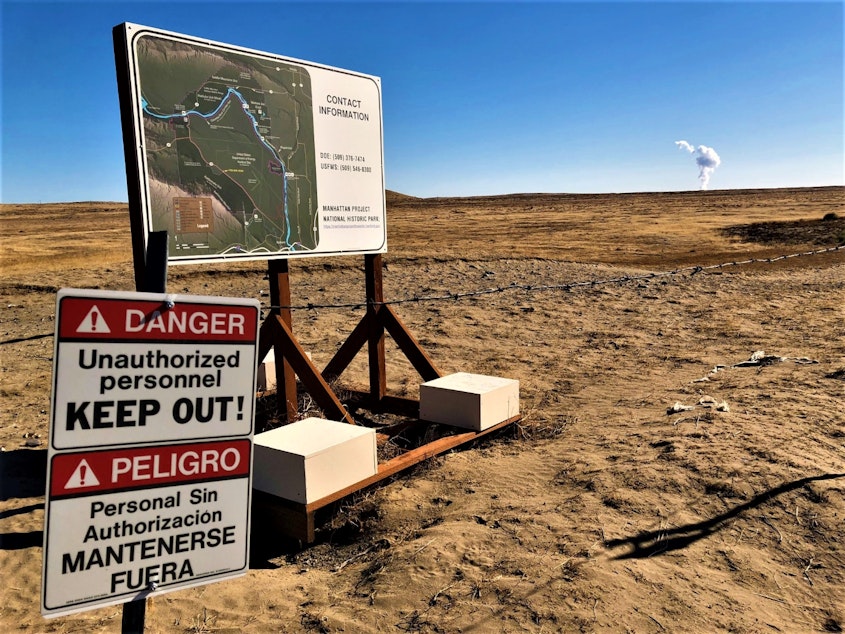 caption: The Hanford site, seen from Washington State Route 240.