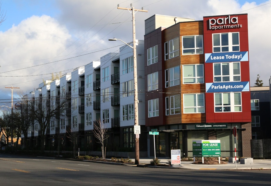 caption: Parla Apartments in the Crown Hill neighborhood of Seattle.