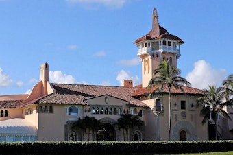caption: Former President Donald Trump's Mar-a-Lago resort in Palm Beach, Fla.