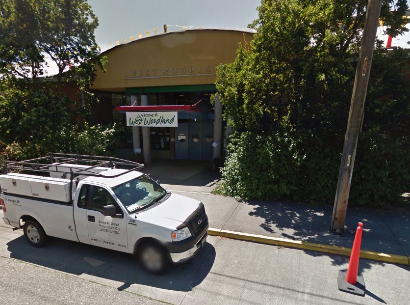caption: West Woodland Elementary in North Seattle hosts Kids Inc child care center. Seattle Public Schools will be reclaiming space at elementary schools that are currently occupied by child care groups. The district has not released a list of impacted sites.