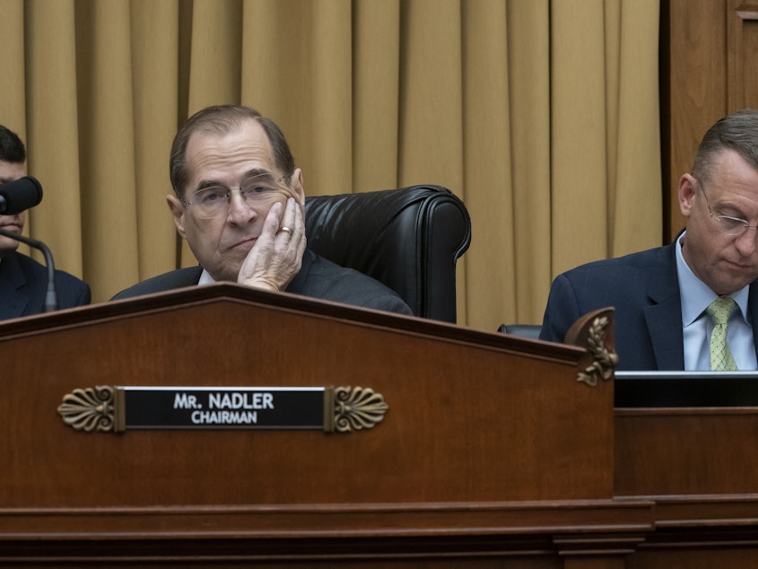 caption: House Judiciary Committee Chair Jerrold Nadler, D-N.Y., set a Monday morning deadline for Attorney General Barr to provide access to the unredacted Mueller report.