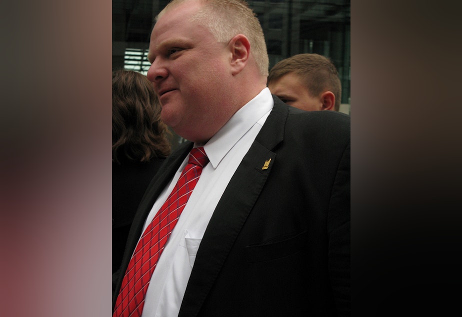 caption: Embattled Toronto Mayor Rob Ford.