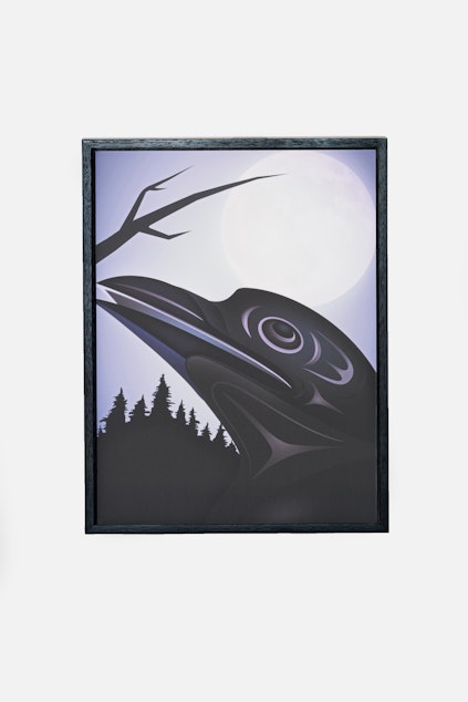 caption: "Kaka (Crow and Moon)" by Shaun Peterson-Qwalsius (Puyallup)