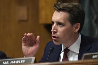 caption: Sen. Josh Hawley has made it a point to challenge the major tech companies since his election in 2018.