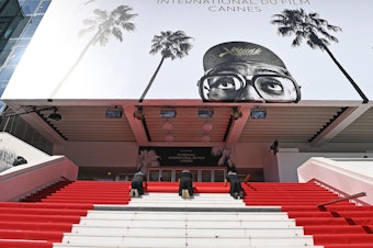caption: The red carpet is rolled out at the 74th annual Cannes Film Festival on July 6, 2021, in Cannes, France.