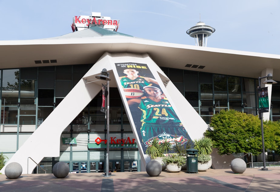 caption: Seattle's Key Arena was rebuilt from the ground up in 1994-1995, and started hosting the WNBA Seattle Storm in 2002.