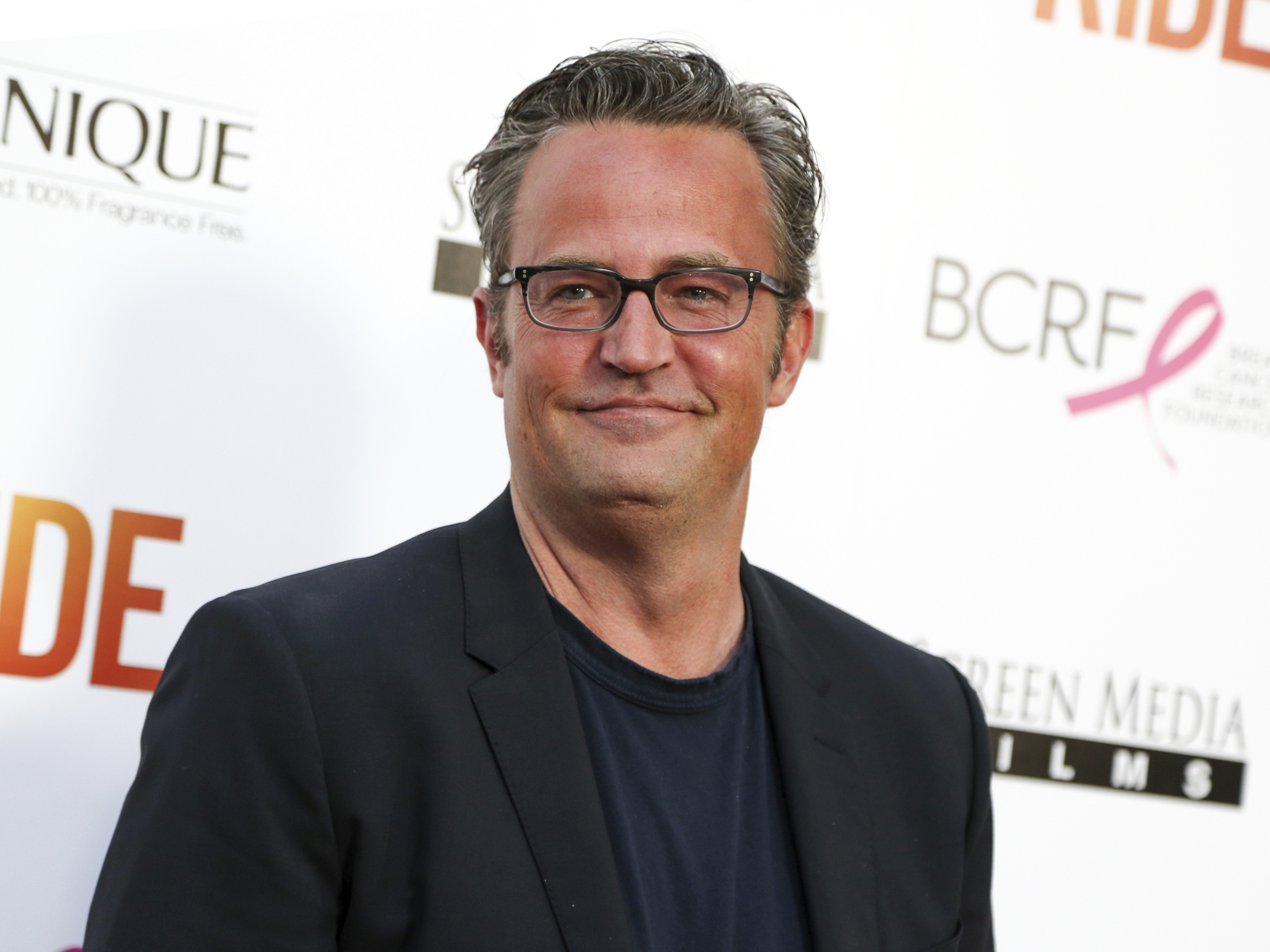 caption: Matthew Perry appears at the premiere of <em>Ride </em>in Los Angeles on April 28, 2015.