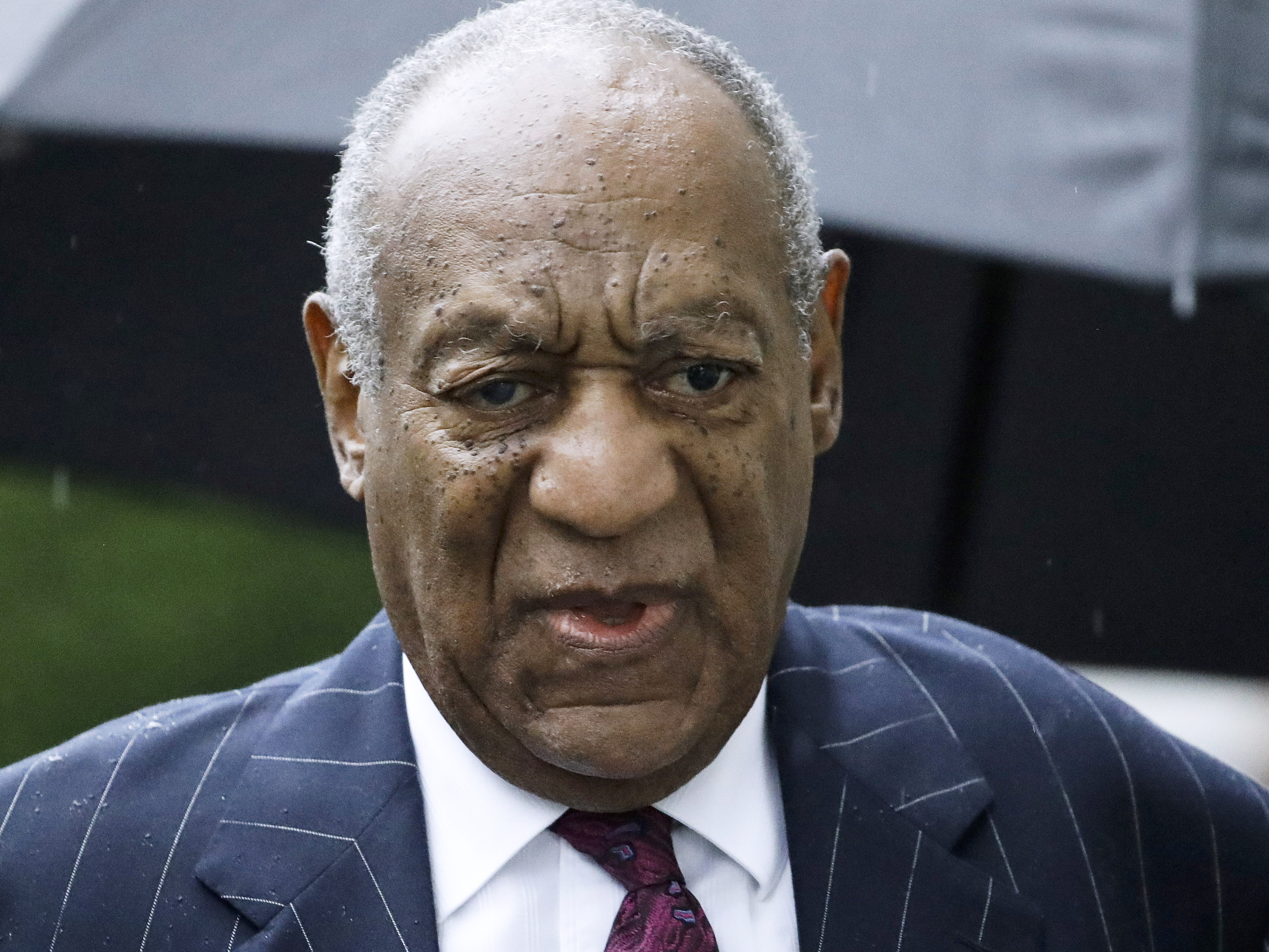 caption: Bill Cosby arrives for a sentencing hearing following his sexual assault conviction at the Montgomery County Courthouse in Norristown Pa., on Sept. 25, 2018.