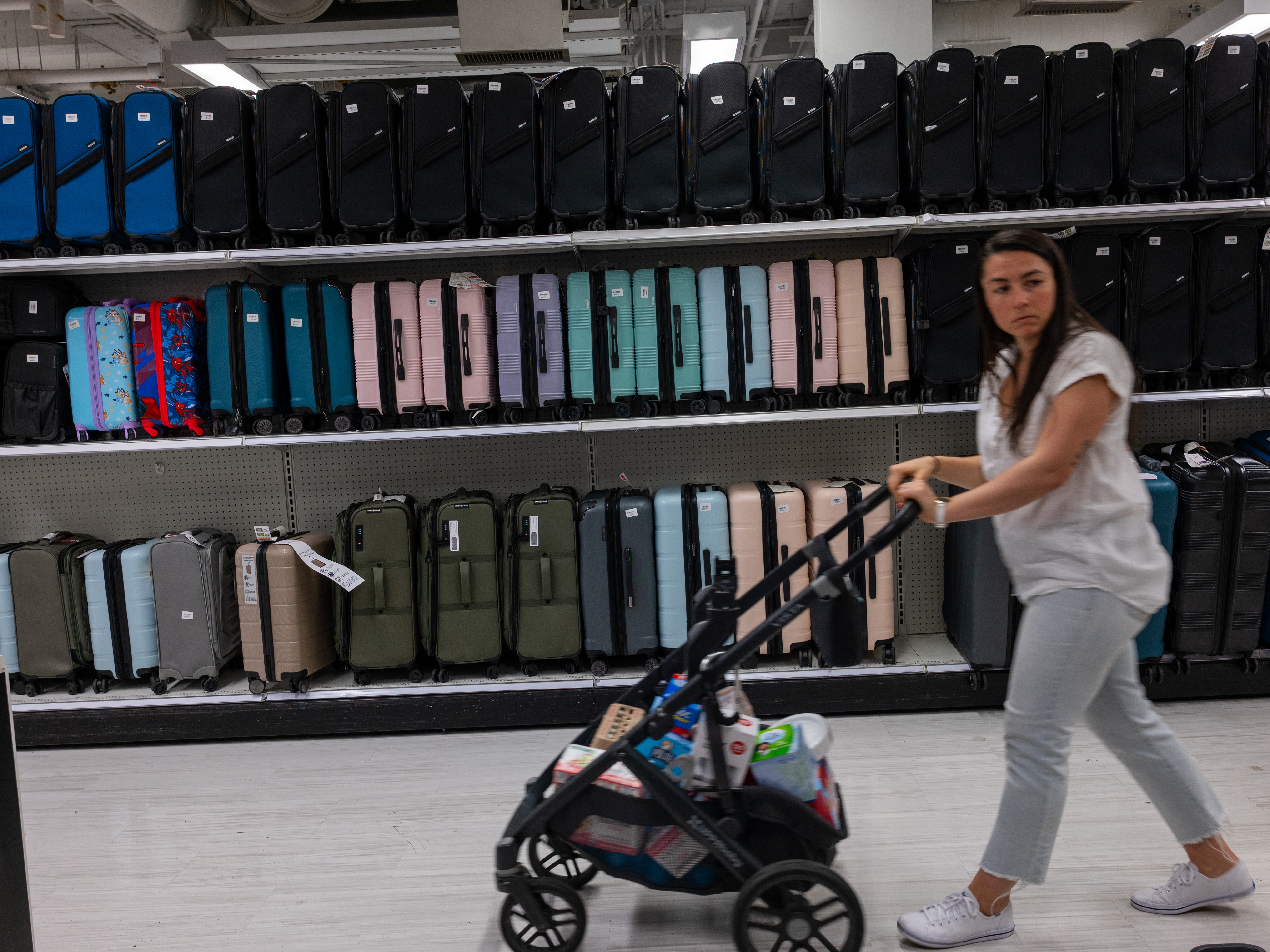 caption: Consumer spending has been a key engine of the U.S. economy, but polls show Americans are getting more concerned about their finances.