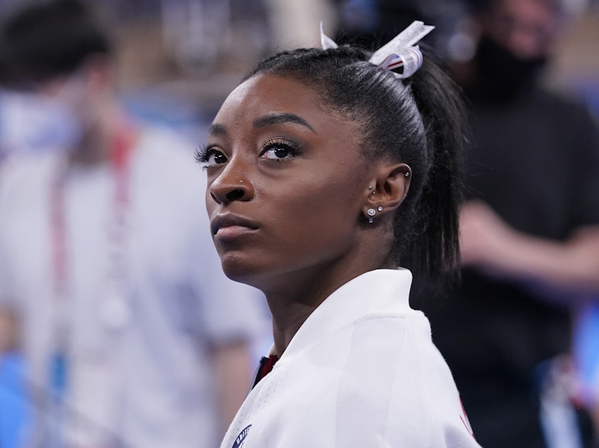 caption: U.S. star Simone Biles has pulled out of the individual all-around final at the Summer Olympics in Tokyo.