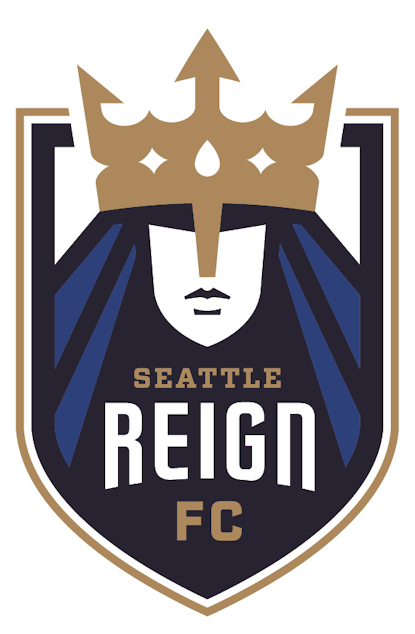 caption: The Seattle Reign's new crest features a woman that fans call the Queen or the Valkyrie. 