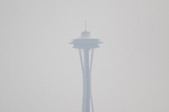 caption: The Space Needle is shown on Tuesday, August 14, 2018, in Seattle.