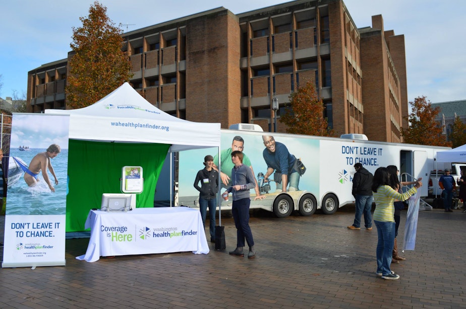 caption: Washington's health exchange has hosted outreach events throughout the open enrollment season, which is drawing quickly to a close.