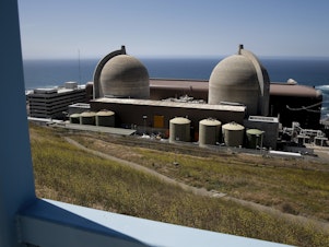 caption: The Diablo Canyon Nuclear Power plant at the edge of the Pacific ocean in San Luis Obispo, Calif., as seen on March 31, 2015.
