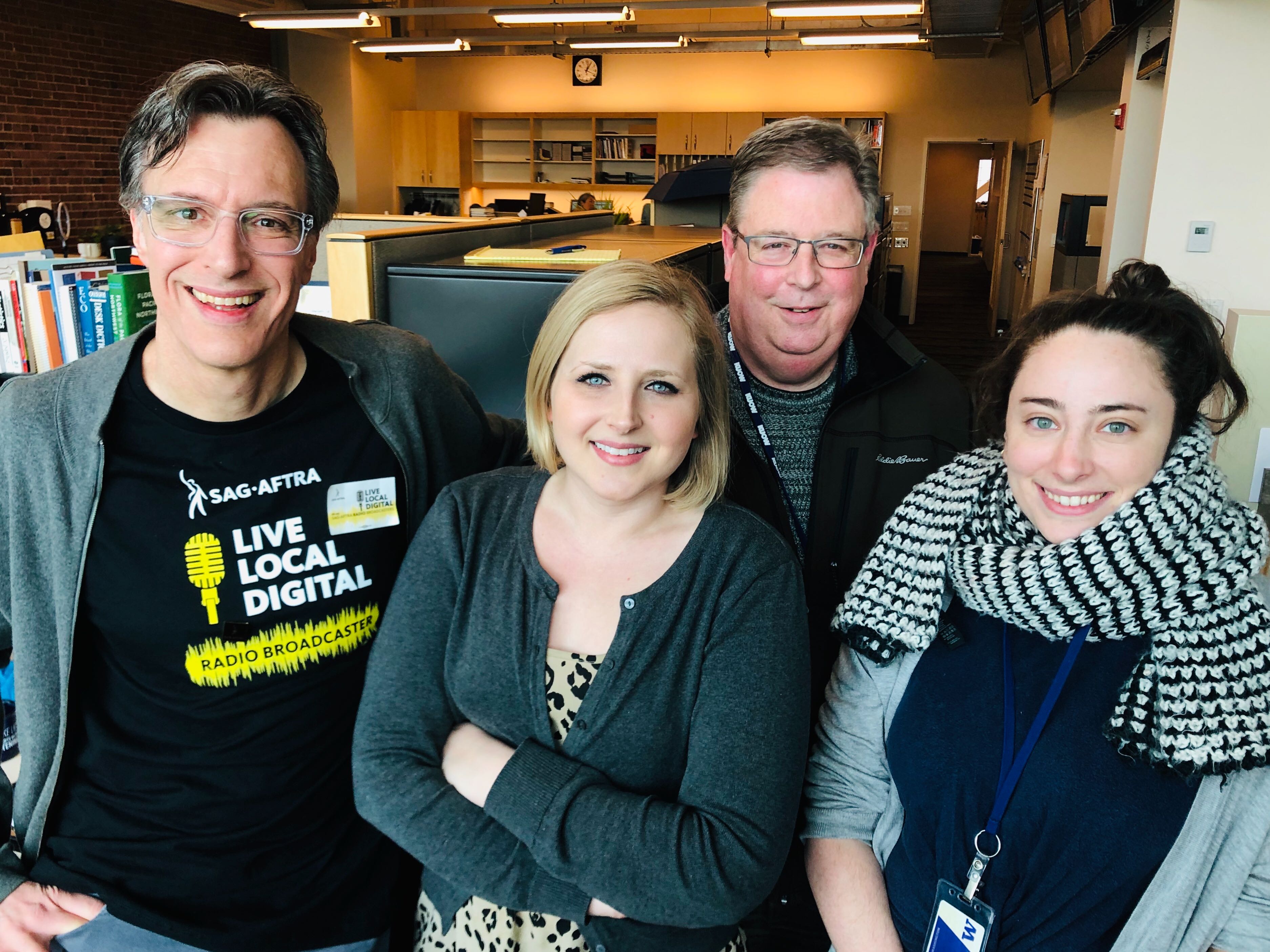 caption: Bill Radke, Melissa Santos, Chris Vance and Sydney Brownstone [L-R]