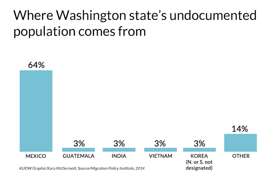 caption: Where Washington state's undocumented population comes from