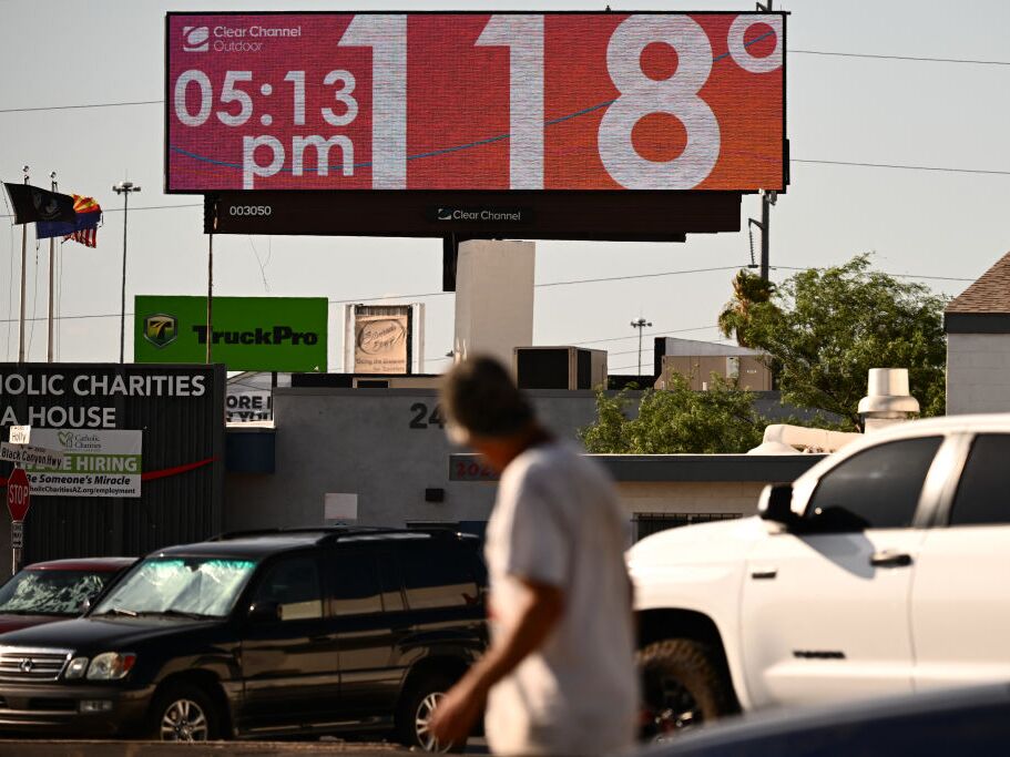 caption: The average temperature across the globe in 2024 set a record. Climate change is helping drive longer and more intense heat waves.