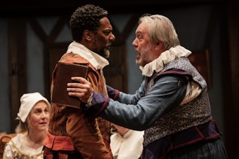 caption: Reginald André Jackson and Eric Jensen in The Book of Will at Taproot Theatre.