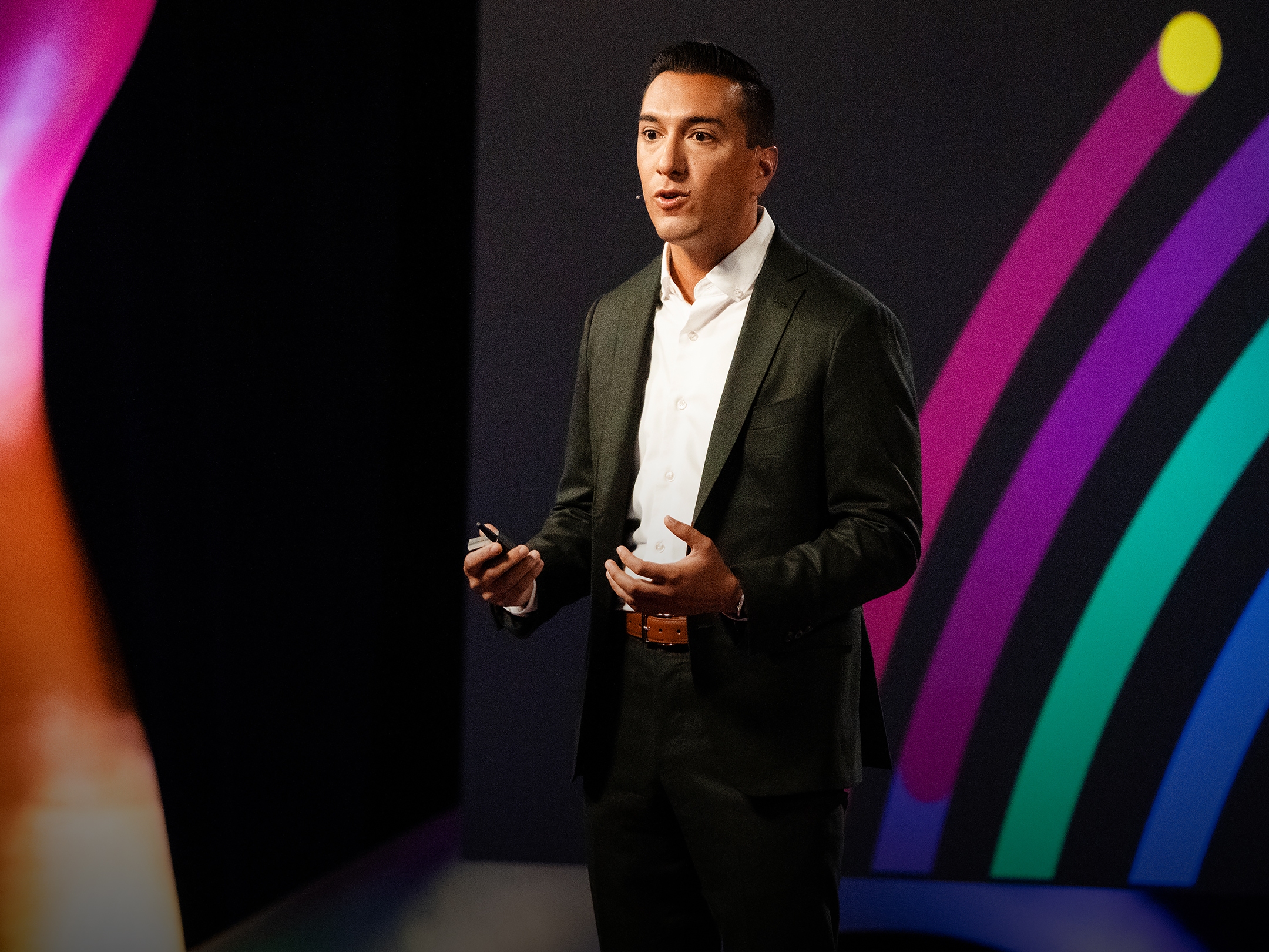 caption: Jamil Zaki speaks at TEDMonterey in 2021