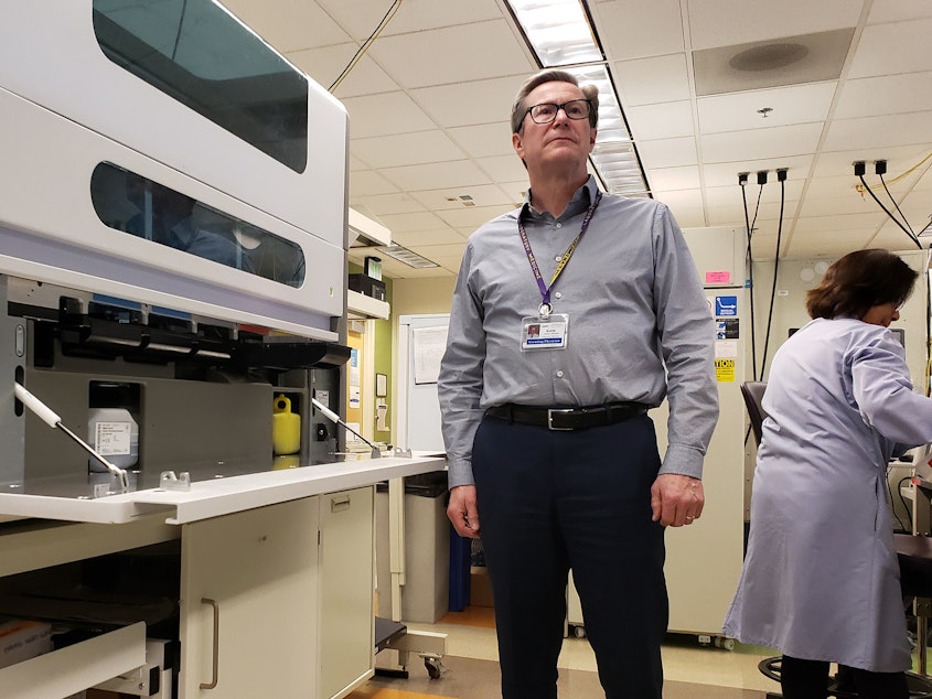 caption: "Access to testing is really the major tool we have right now to fight this new coronavirus," says Dr. Keith Jerome, who runs a University of Washington lab in Seattle that can now test for the virus.