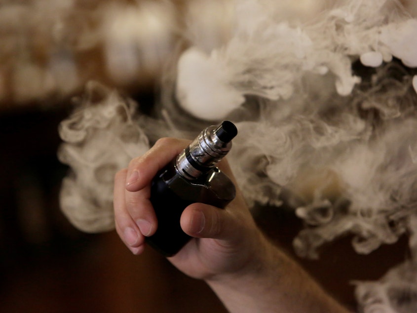 caption: The New York State Department of Health said Thursday that it is looking at vitamin E acetate as a potential cause of severe pulmonary illness cases in the state that have been associated with vaping.