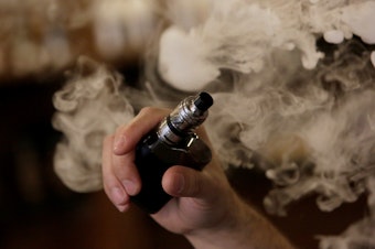 caption: The New York State Department of Health said Thursday that it is looking at vitamin E acetate as a potential cause of severe pulmonary illness cases in the state that have been associated with vaping.