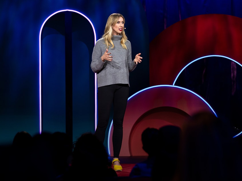 Nora McInerny speaks at TEDWomen 2018.