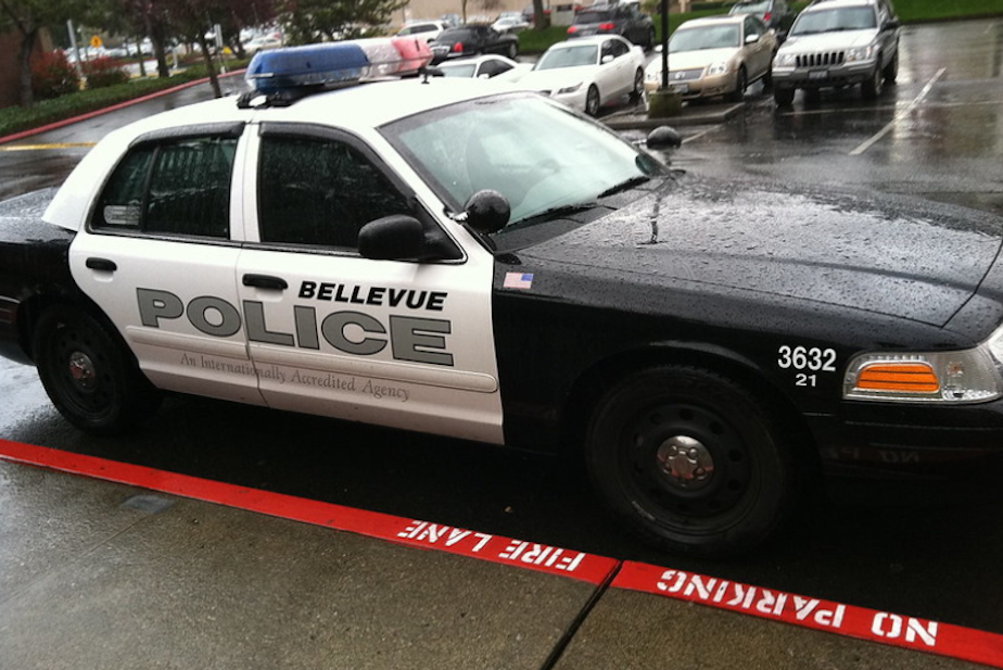 caption: Bellevue police arrested an 18-year old Seattle student Friday who is charged with felony harassment for threatening to conduct a shooting at Bellevue's Sammamish High School. 