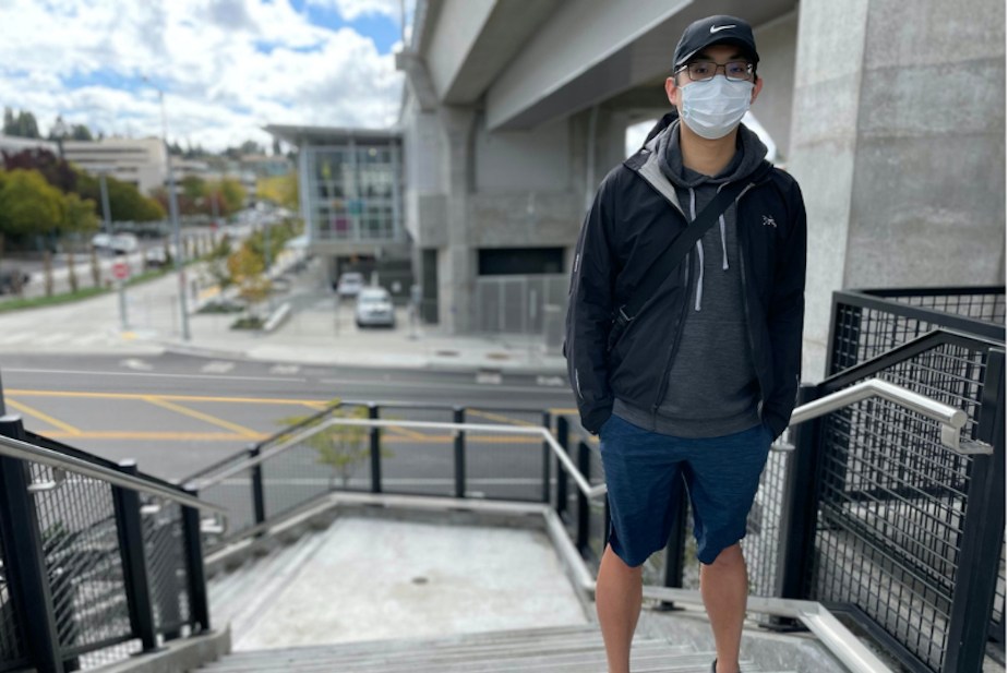 caption: Shuan Kuo grew up across the street from Northgate Mall, an area that is going through massive changes and redevelopment that includes a newly open light rail station.