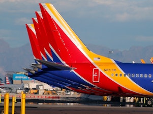 caption: Southwest Airlines is among the companies that grounded Boeing 737 MAX aircraft because of a software failure that caused fatal crashes of Lion Air and Ethiopian Airlines planes. The FAA said Wednesday it has found a new flaw in the plane that needs to be fixed.