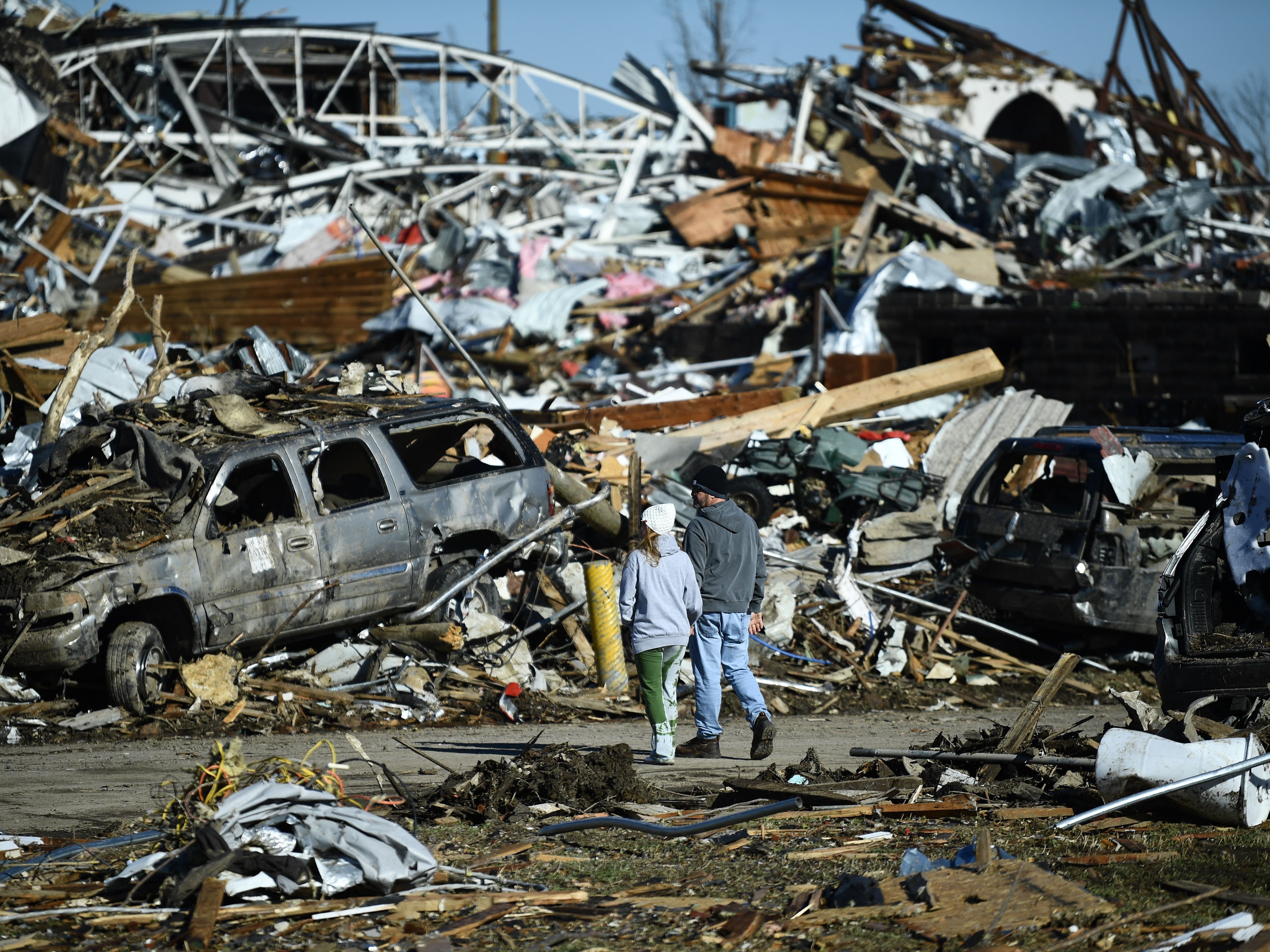 caption: Mayfield, Ky., is among the places hit by devastating tornadoes over the weekend.