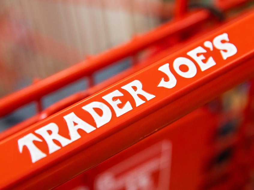 caption: A Trader Joe's in Hadley, Mass., has filed for a union election and would become the first unionized store in the chain if successful.