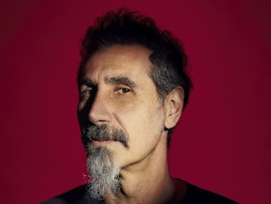 caption: Serj Tankian, singer for System of a Down