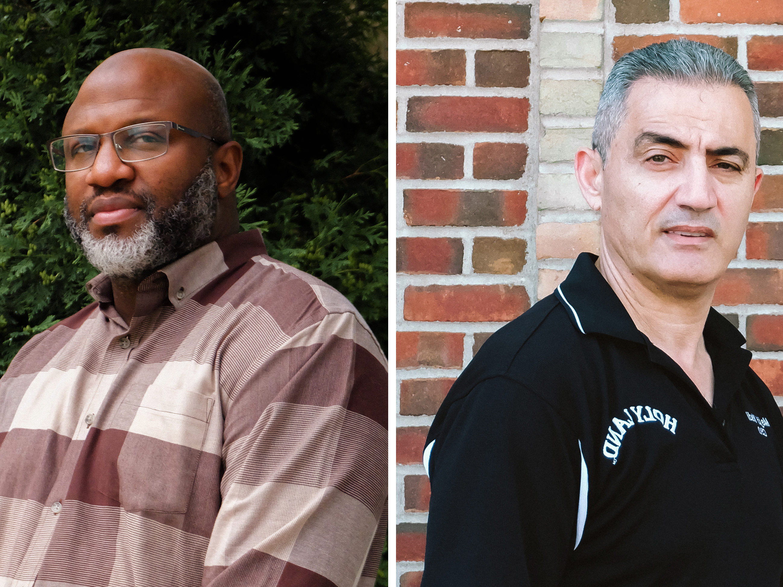 caption: Makram El-Amin (left) and Majdi Wadi (right)