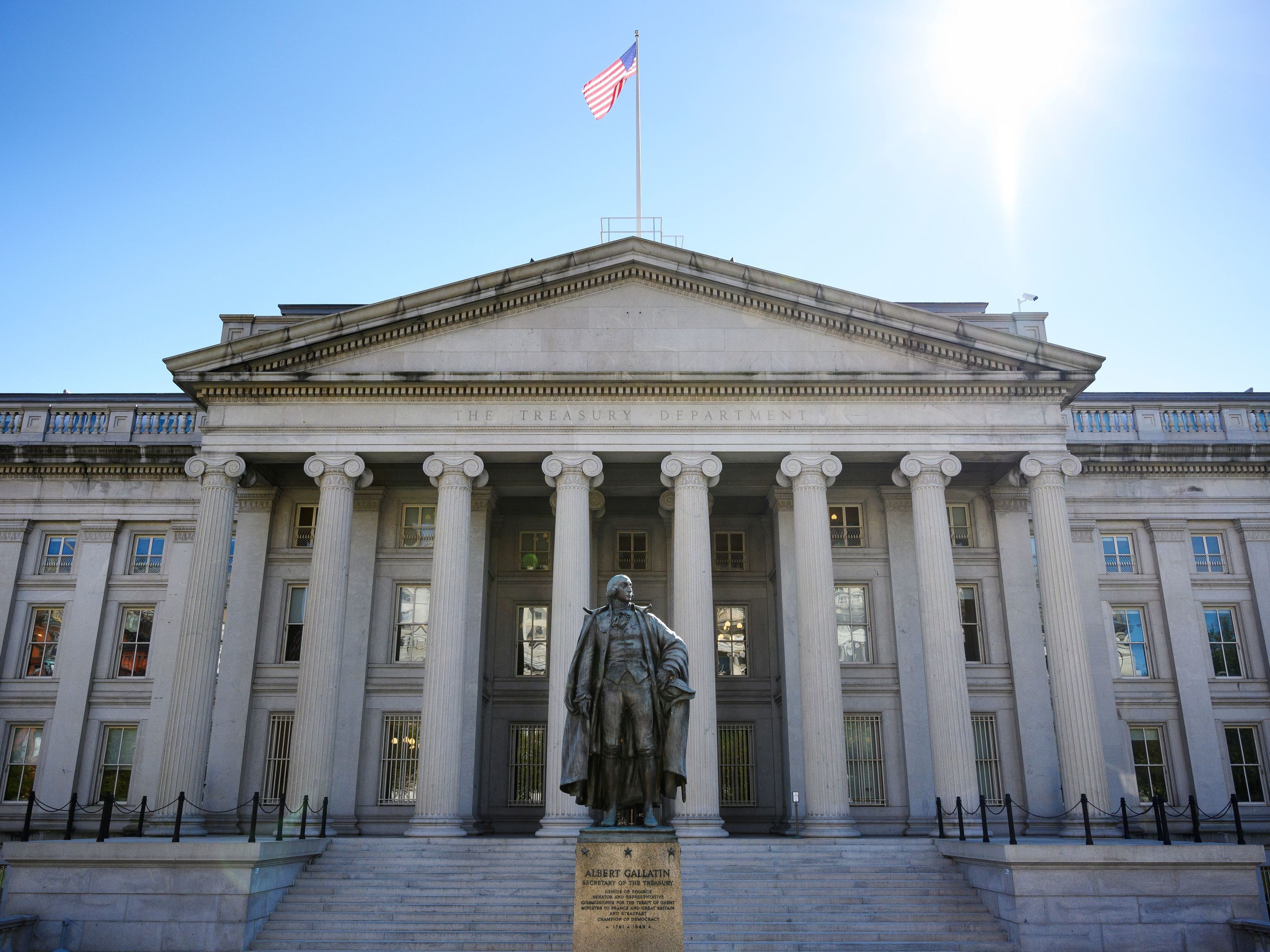 caption: The Treasury Department data comes as tax revenue has fallen and federal spending continues to rise.