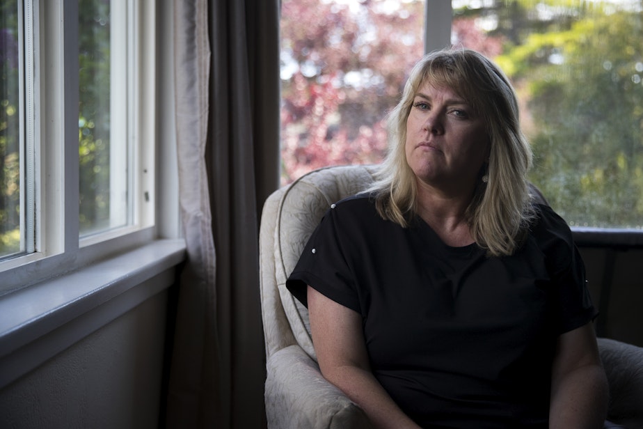 caption: May Robson poses for a portrait on Tuesday, May 21, 2019, at her home in Victoria. Robson was best friends with Tanya van Cuylenborg at the time of her death.