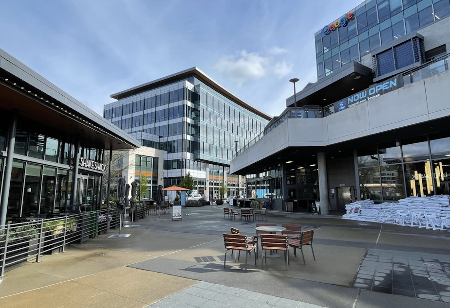 caption: Google's new campus in downtown Kirkland