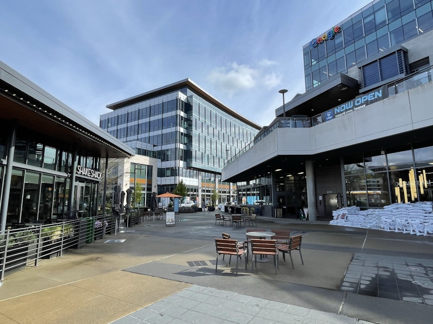 caption: Google's new campus in downtown Kirkland