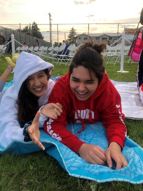 caption: 10th grade Meadowdale High School student Jadey Ong with her boyfriend Logan on July 4, 2019. 