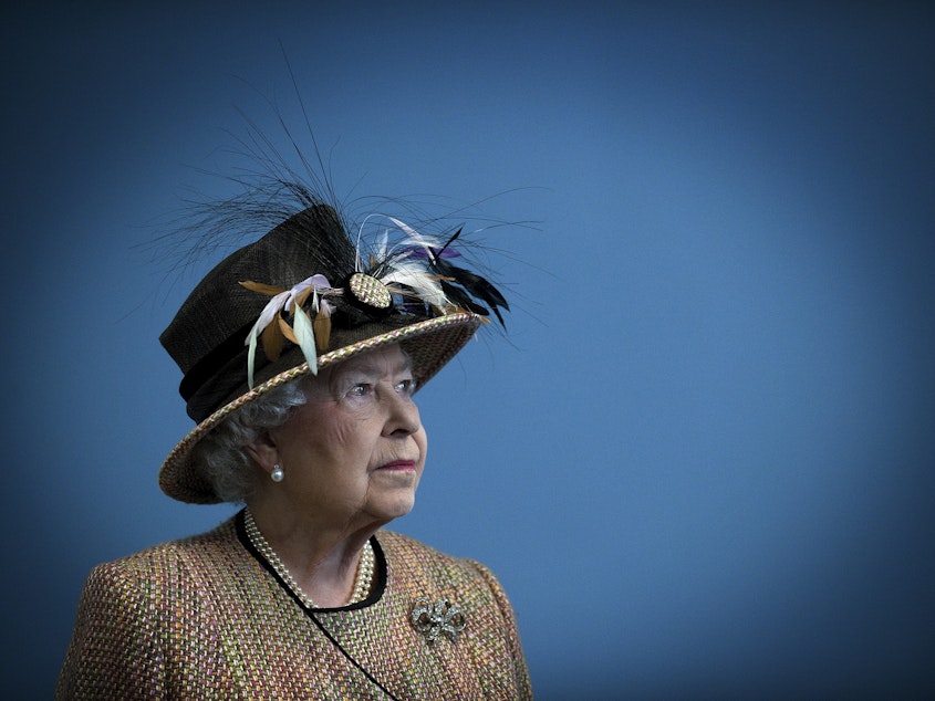 caption: Queen Elizabeth II pictured in 2012.