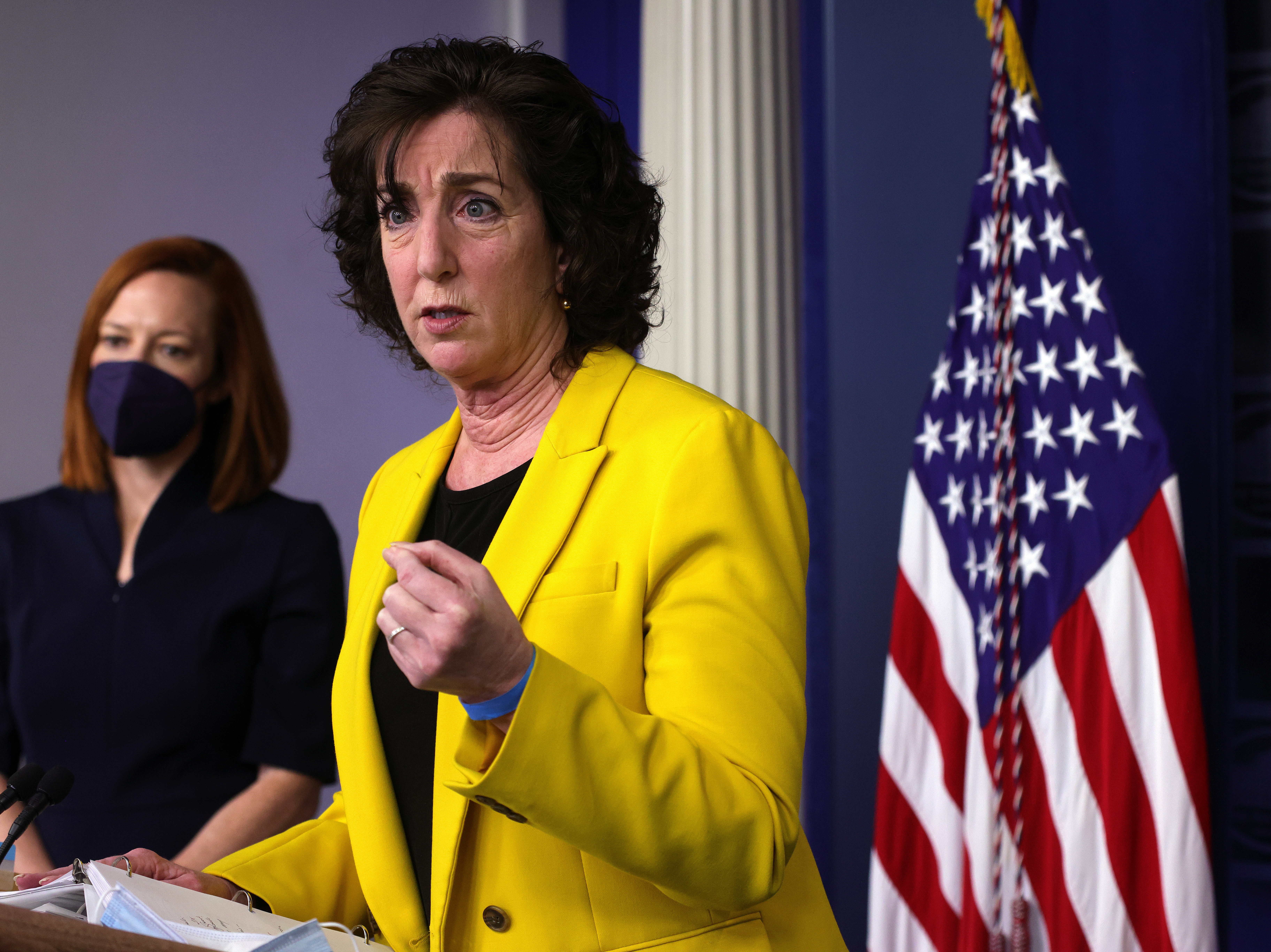 caption: White House coordinator for the Southern Border Ambassador Roberta Jacobson outlined a plan to provide $4 billion in relief to Central America and tamp down corruption amid a fresh surge in migration. She stressed, in English and Spanish, "The border is not open."