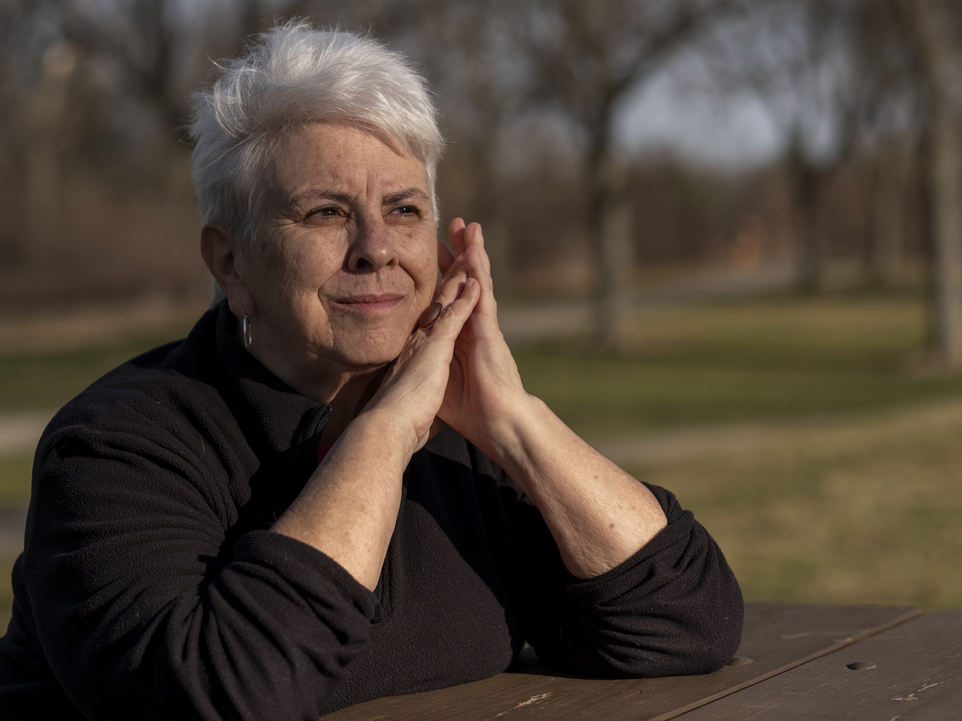 caption: Lauren Sugerman maintained and repaired elevators in the 1980s. She says she got the job because of a 1965 executive order that required federal contractors to identify and address barriers to employment for women and people of color.