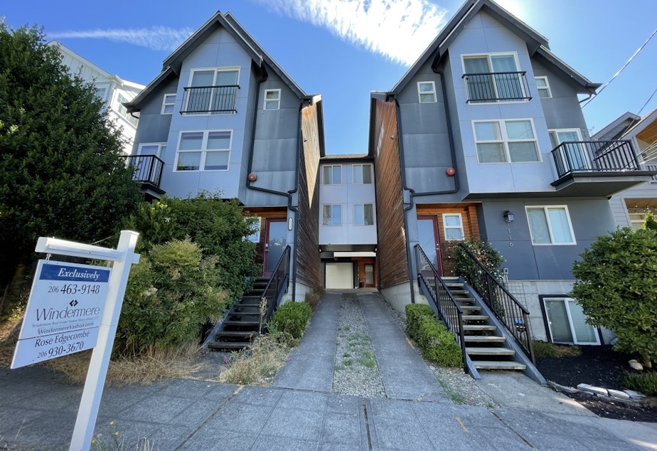caption: Homes for sale in Rainier Valley, part of Seattle's South End.