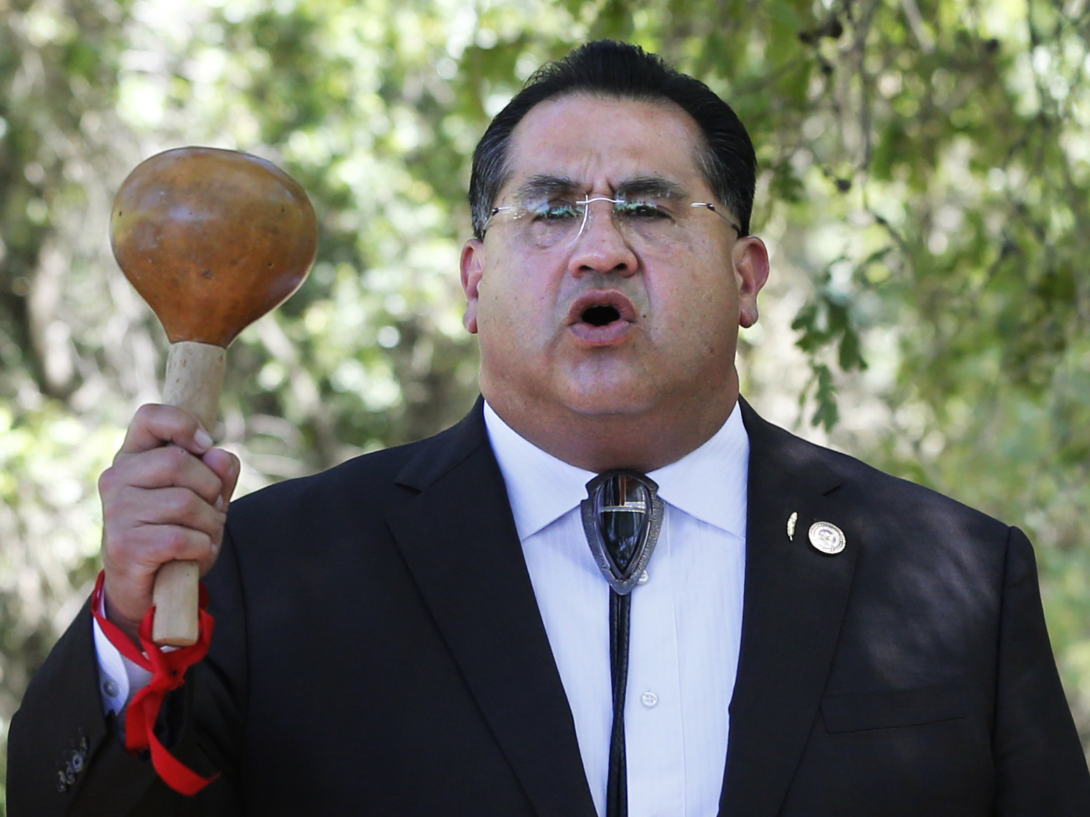 caption: Last year, at the future site of the California Indian Heritage Center in Sacramento, Gov. Gavin Newsom, left, with Assemblyman James Ramos, formally apologized to tribal leaders across the state for the violence, mistreatment and neglect inflicted on Native Americans throughout California history.
